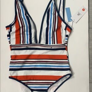 NEW CUPSHE striped swimsuit